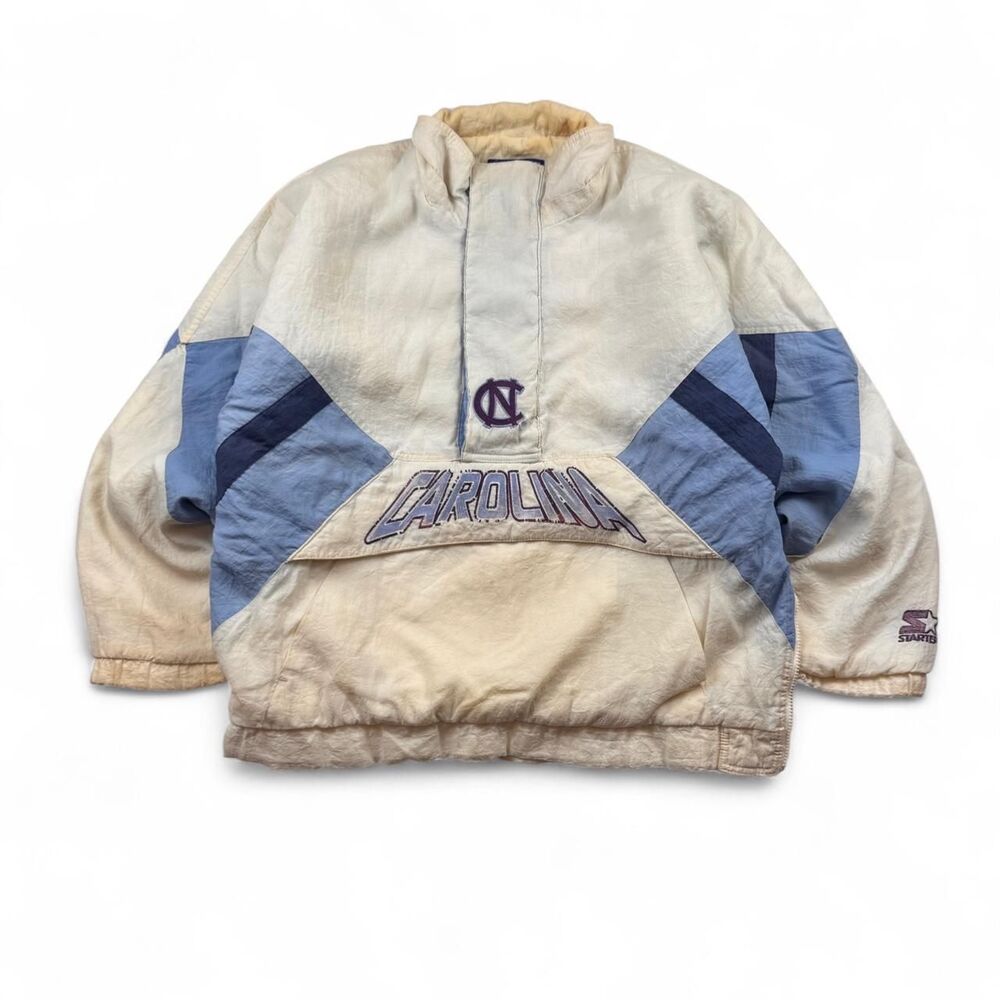 Vintage Starter University of North Carolina Tar Heels Pullover Jacket Size M